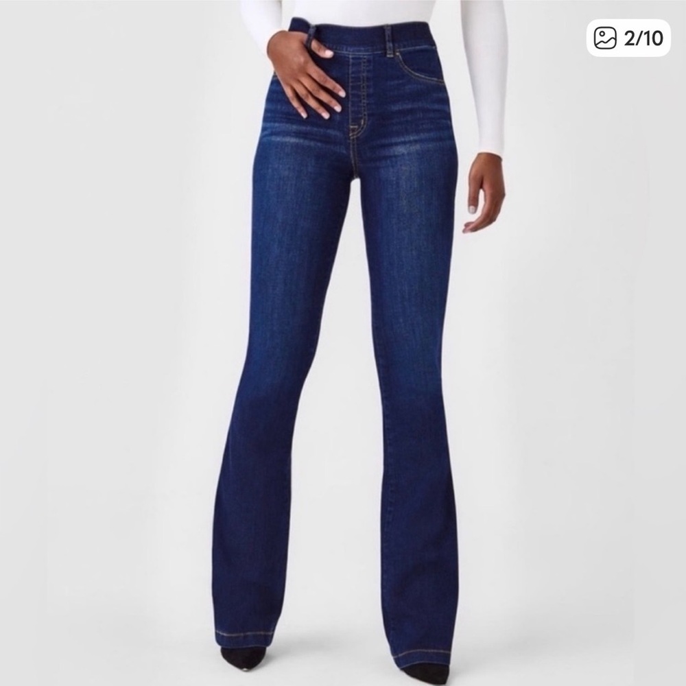 SPANX Dark Blue Women's Straight Leg Jeans length: tall